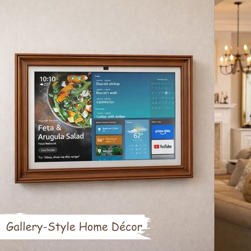 Decorative Wood Frame for Echo Show 15 (Gen 2, 2024) Wall & Tabletop Display