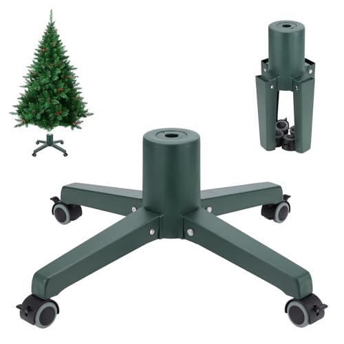 Rolling Christmas Tree Stand with Wheels Fits 7.5 ft Artificial Tree