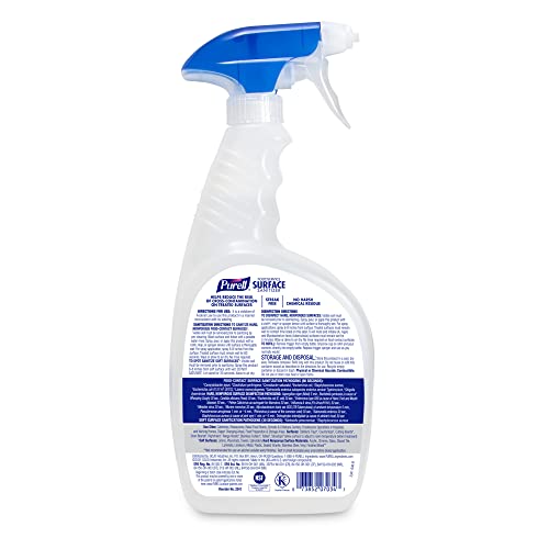 Foodservice Surface Sanitizer Spray Bottle - Kills 99.9% Germs, 6 Pack 32 fl oz