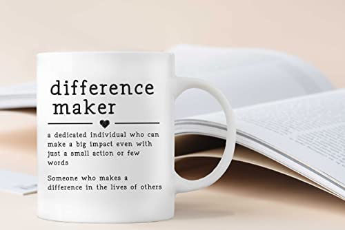 QASHWEY Difference Maker Definition Coffee Mugs - Mentor & Teacher