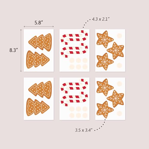 Candy Canes Decals - Easy-to-Apply & Removable Wall Stickers: Transform Your Toddlers Bedroom with Durable, Vibrant Peel-and-Stick Wall Decor ? Stickers for Kids