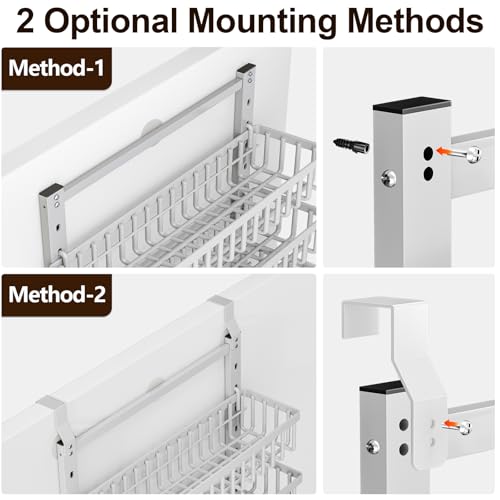 POKIPO 9 Tier Over The Door Pantry Organizer, 2 in 1 Wall Mount or