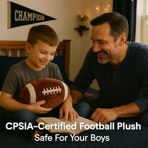 Football Plush Pillow Boy: Soft Stuffed Throw Toys Gift Sports room decor 8-12 year old