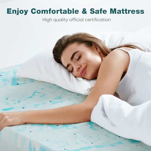 Sweetcrispy 4 Inch Twin Memory Foam Mattress Topper Cooling Pad