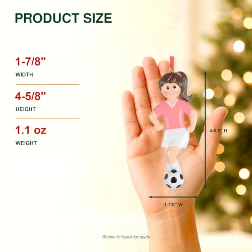 Personalized Soccer Girl Christmas Ornament - Keepsake Gift for Soccer Enthusiasts