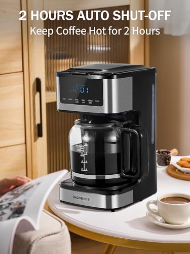 Programmable 12-Cup Coffee Maker with Iced Coffee Function - Black & Silver