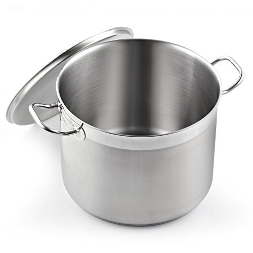 Cooks Standard 20 Qt Stainless Steel Stock Pot with Lid - Silver, Commercial Grade