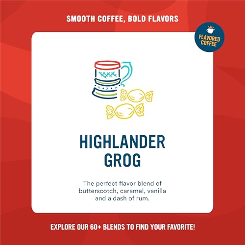Highlander Grog Coffee Pods - Light Roast, Compostable, Gluten-Free, 12 Pack