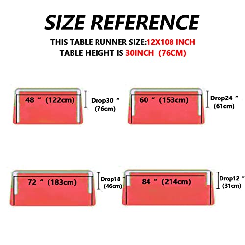 HMQIANG 2-Pack Black Satin Table Runners 12x108 Inches with Scalloped Edges - Halloween Decor