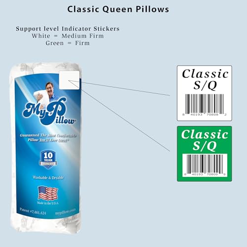 MyPillow Classic Queen Firm Bed Pillow for Back, Side & Stomach Sleepers