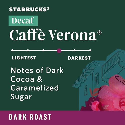 Decaf Caffè Verona Ground Coffee - Dark Roast, 6 Pack of 12 oz Bags