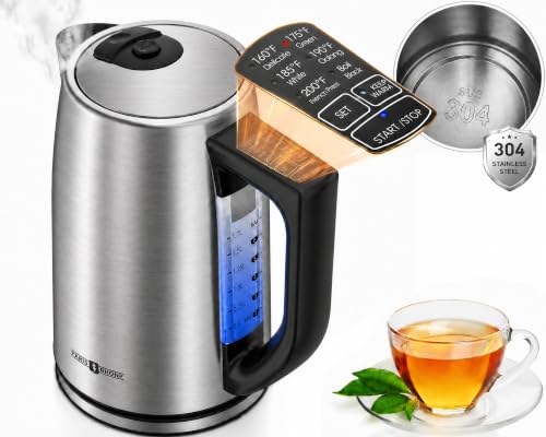 Electric Tea Kettle 1.7L with Precise Temperature Control - Indigo