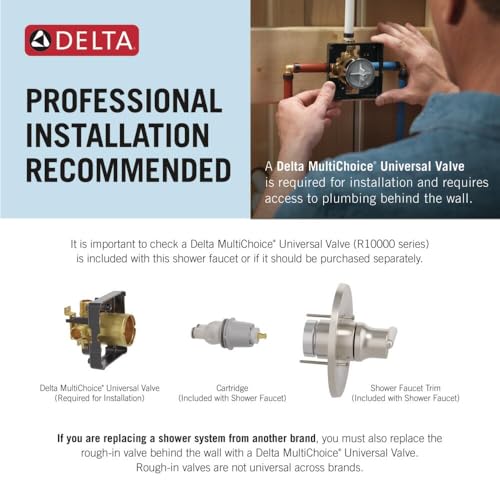 Delta Windemere 14 Series Single-Function Shower Valve Trim Kit - Oil Rubbed Bronze, Pack of 1