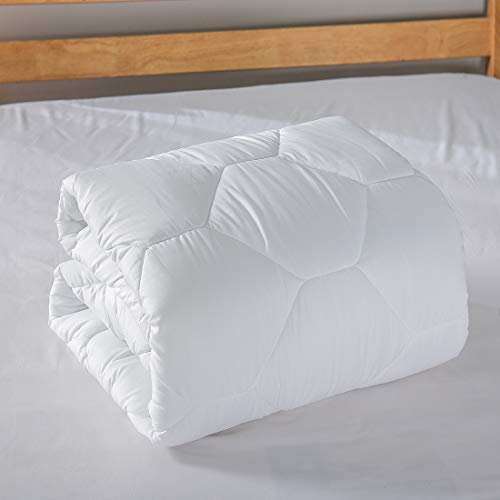 King Mattress Pad with Deep 8-21 Inch Pocket - Ultra Soft Quilted Fitted Cover - White