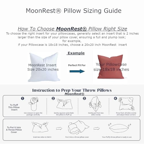 MoonRest 14x36 Inch Synthetic Down Alternative Pillow Insert - Hypoallergenic Cushion for Sofa Shams & Decor
