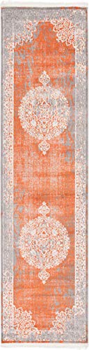 Unique Loom New Classical Collection Area Rug - Olwen (2' 7" x 10' Runner, Terracotta/ Gray)