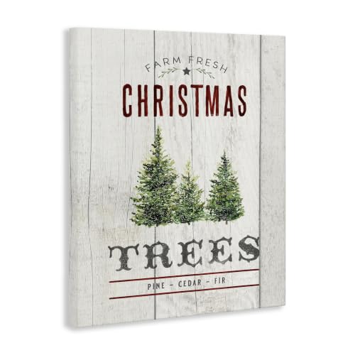 Stupell Unframed 30x40 Inch Wrapped Canvas Wall Art - Fresh Christmas Trees Country Advertisement