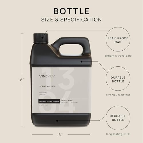 VINEVIDA Santal Diffuser Oil Refill 32oz - Sandalwood Essential Oil for Diffusers