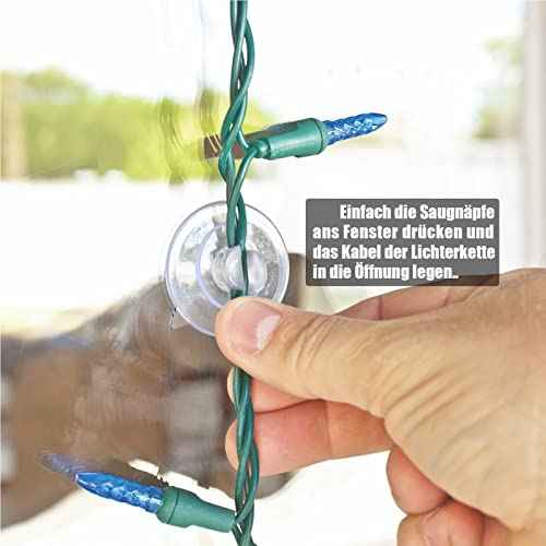 30s-Pack Mini Suction Cups for Fairy Lights, 30 mm Small Clear Suckers for Christmas Light, Light String Hooks Holders, Rope Light Caddy Window Suction Cup Clips Hang Seasonal Xmas Decorations