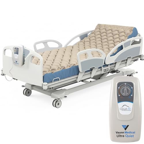 Vaunn Medical Air Pressure Mattress Topper Twin Size 36x78 with Whisper-Quiet Pump