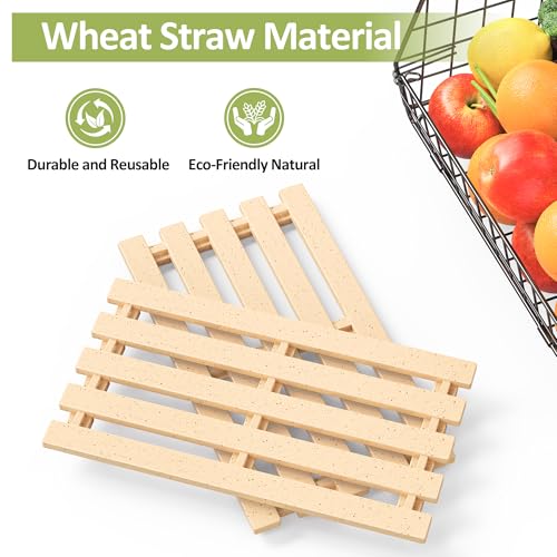 3 Pack Hanging Fruit Baskets for Kitchen Wall or Counter Storage - Black