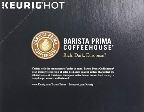 Barista Prima Dark Roast Extra Bold K-Cup Coffee Pods - Pack of 96 for Keurig Brewers