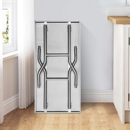 VEVOR 24x48 Inch Foldable Stainless Steel Work Table for Commercial Kitchen, Outdoor & Restaurant Use