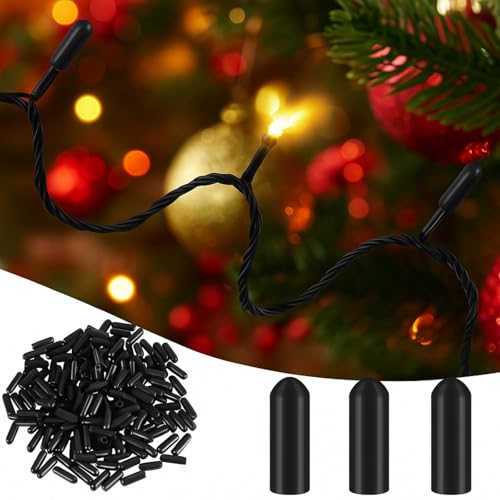 Kingdder 500 Pcs No Glow Caps for String Lights Christmas Mini Light Bulb Covers LED No Glow Blackout Caps for 0.2 Inch/5mm Diameter Glass LED