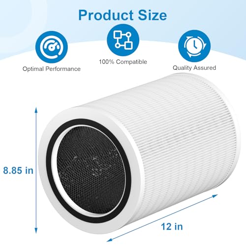 HEPA Replacement Filter Set for Clorox Air Purifier 11010 & 11011 - 2 Pack