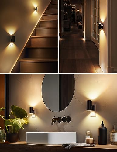 LED Night Light Plug in Dimmable 3000K Soft White 4 Pack - Wall Mount, Sensor