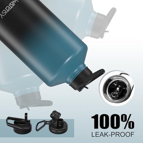 1 Gallon Water Bottle Insulated(Cold for 48 Hrs),BPA Free&Leak