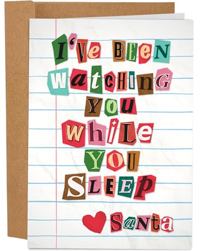 Santa's Creepy Letter Christmas Card – Funny 5x7 Card with Envelope