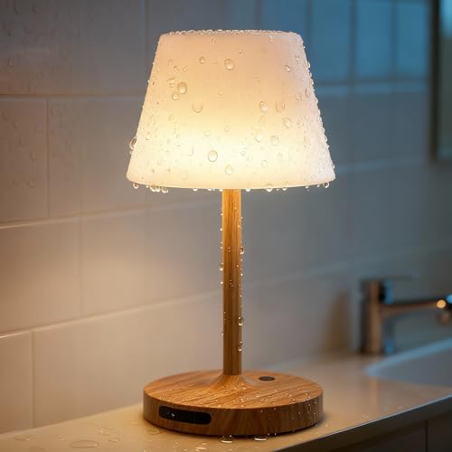Outdoor Waterproof Shower Lamp with 8000mAh Power Bank - Wood Grain Variation