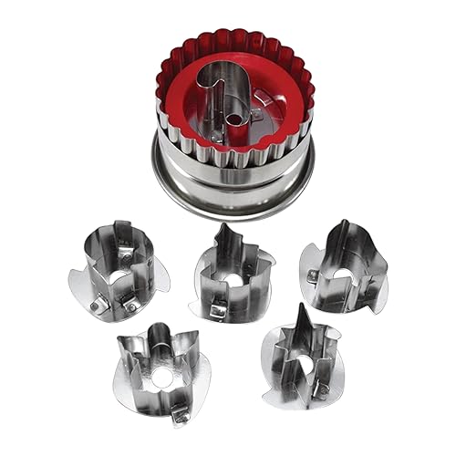 R&M Christmas Cookie Cutter Set - 6 Festive Steel Shapes for Baking