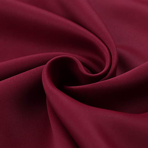 BGment Burgundy Blackout Curtains 42x63 in | Thermal Insulated Rod Pocket 2-Panel Set