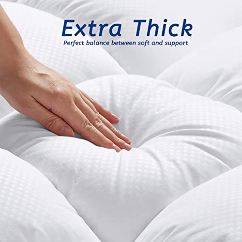 Twin XL Mattress Topper for Back Pain, Cooling Extra Thick Pad Cover