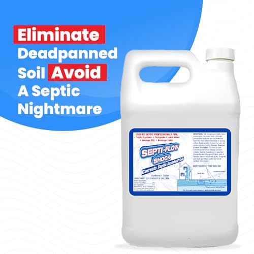 Septic-Flow Shock Drain Field Cleaner & Leach Field Treatment - 128 Fl Oz