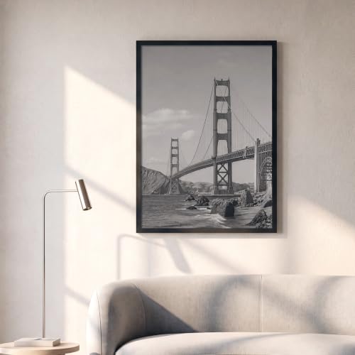 Lavezee Black 24x36 Poster Frame Wall Art Photo Display - Durable Metal