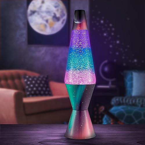 Lava® 14.5-Inch Polar Glimmer Glitter Motion Lamp - Multicolor Base & Globe - Pack of 1