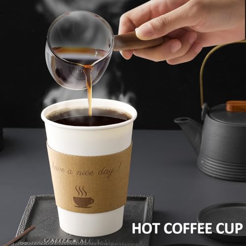 White 12oz Disposable Coffee Cups with Lids - 100 Pack