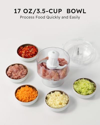 Sangcon 5-in-1 Blender Food Processor Set with Large & Small Cups, 2 Blades, Chopper, 40 oz Capacity
