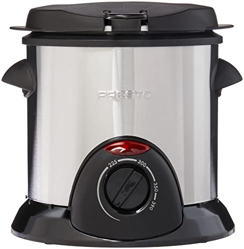 Presto 05470 Stainless Steel Deep Fryer 1 Liter - Compact Electric Kitchen Appliance