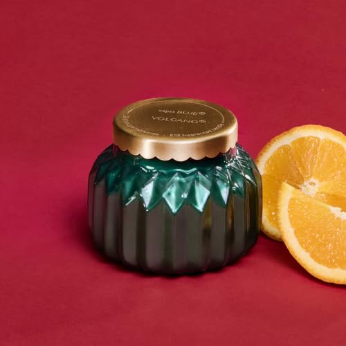 Capri Blue Volcano Scented Candle - 8 oz Emerald Green Gem Jar, Home Fragrance