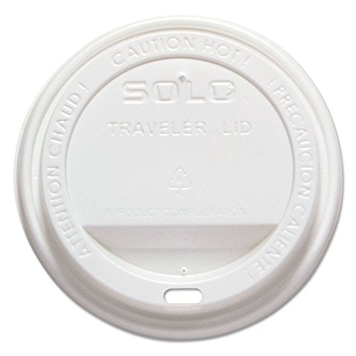 Solo TLP316-0007 White Plastic Hot Cup Lid 1000 Pack - Fits 10-24 oz Cups