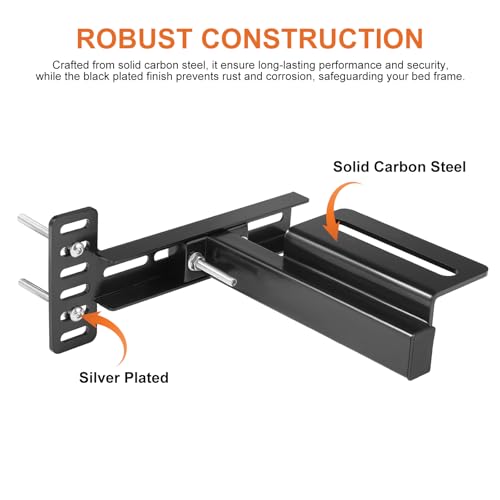 Adjustable Metal Bed Frame Headboard Bracket Kit - Heavy Duty Steel