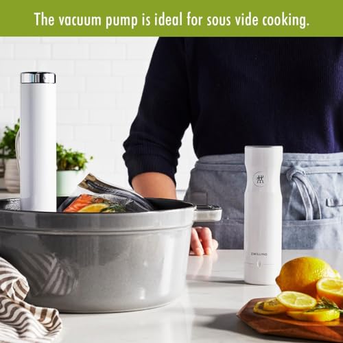 ZWILLING Fresh & Save Handheld Food Vacuum Sealer Pump White – Compact Kitchen Storage