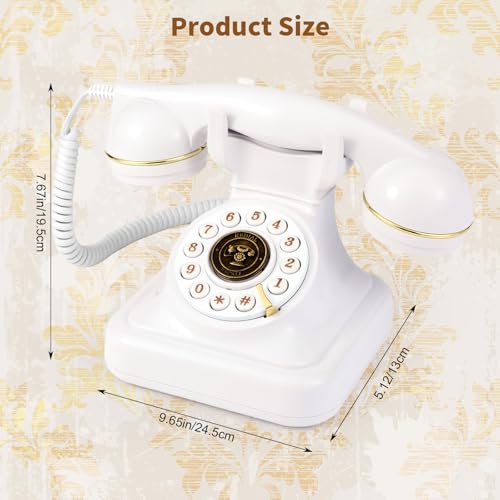 Retro Audio Guest Book Phone for Weddings & Parties - White