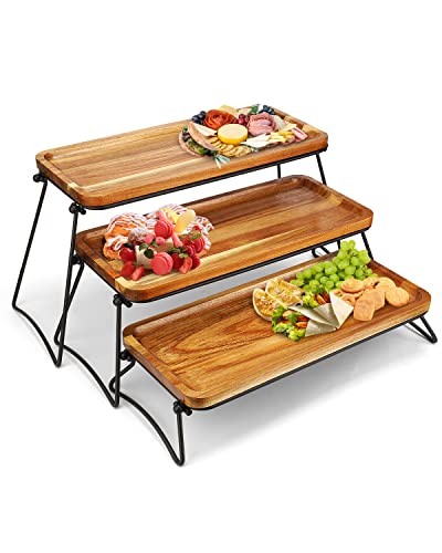 Manspdier 3 Tier Cupcake Stand and Towers Large Serving Tray for Party