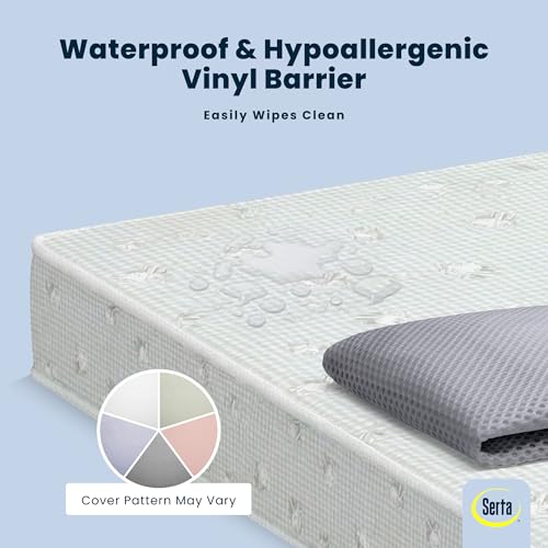 Breathable Two-Stage Crib & Toddler Mattress with Waterproof Cover - Recycled Materials