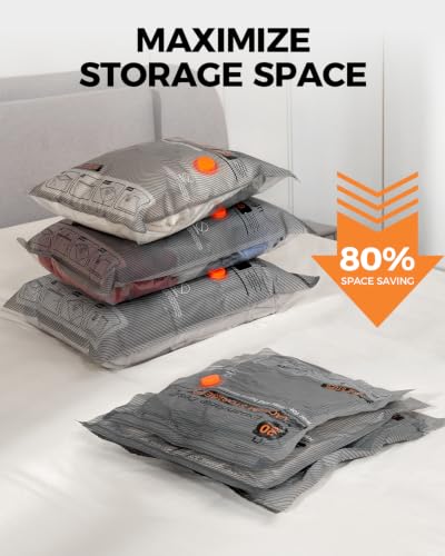 Vacuum Storage Bags with Cordless Pump 15-Piece Combo - Travel & Home Organization